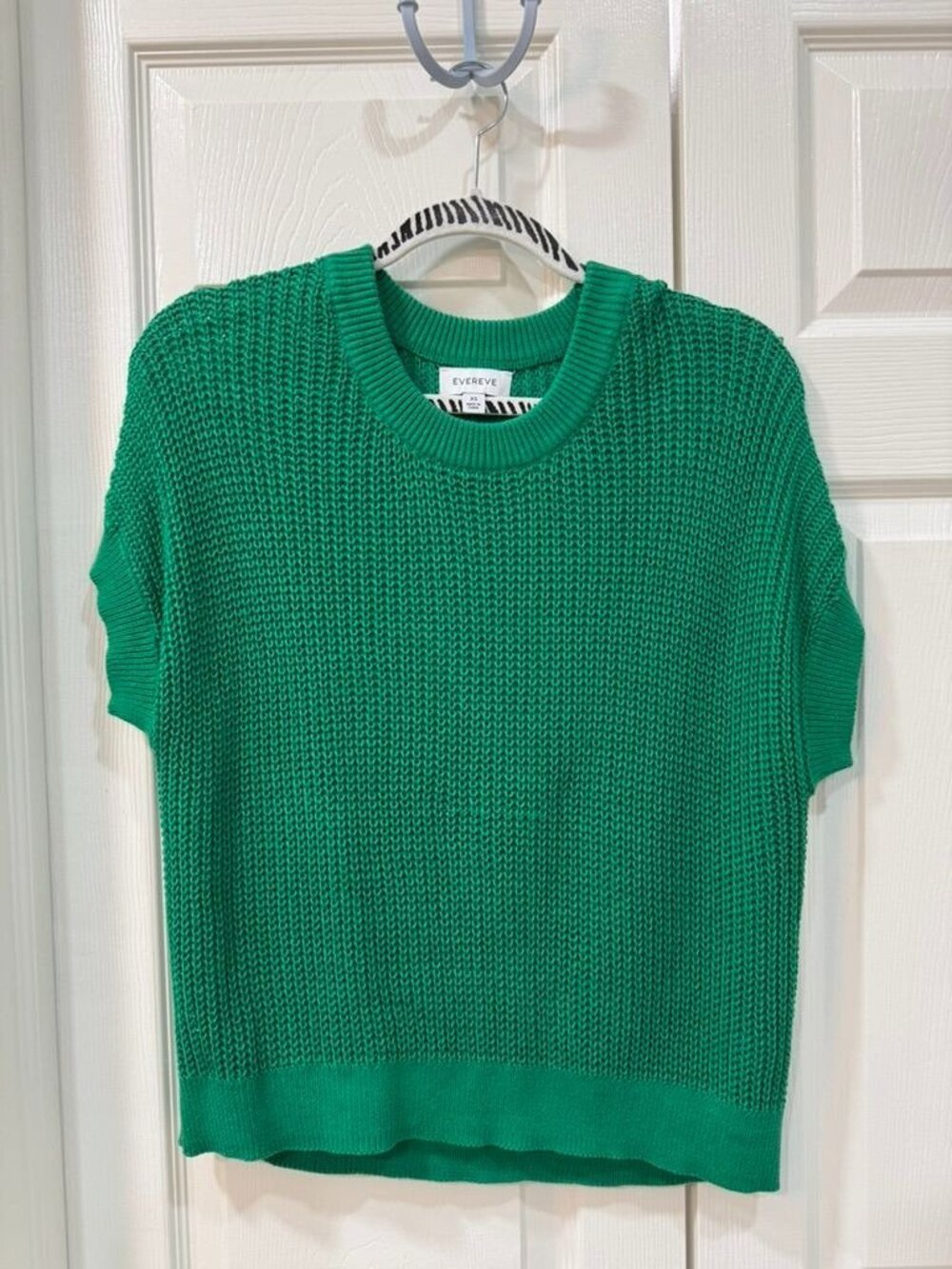 Evereve VGUC Ivy Open Weave Knit Tee in Kelly Green Size XS - Picture 4 of 8